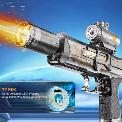 Ultimate Electric Water Gun - Light Up Automatic Squirt for Epic Summer Beach and Pool Parties - Perfect for Kids and Adults!