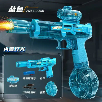 Ultimate Electric Water Gun - Light Up Automatic Squirt for Epic Summer Beach and Pool Parties - Perfect for Kids and Adults!